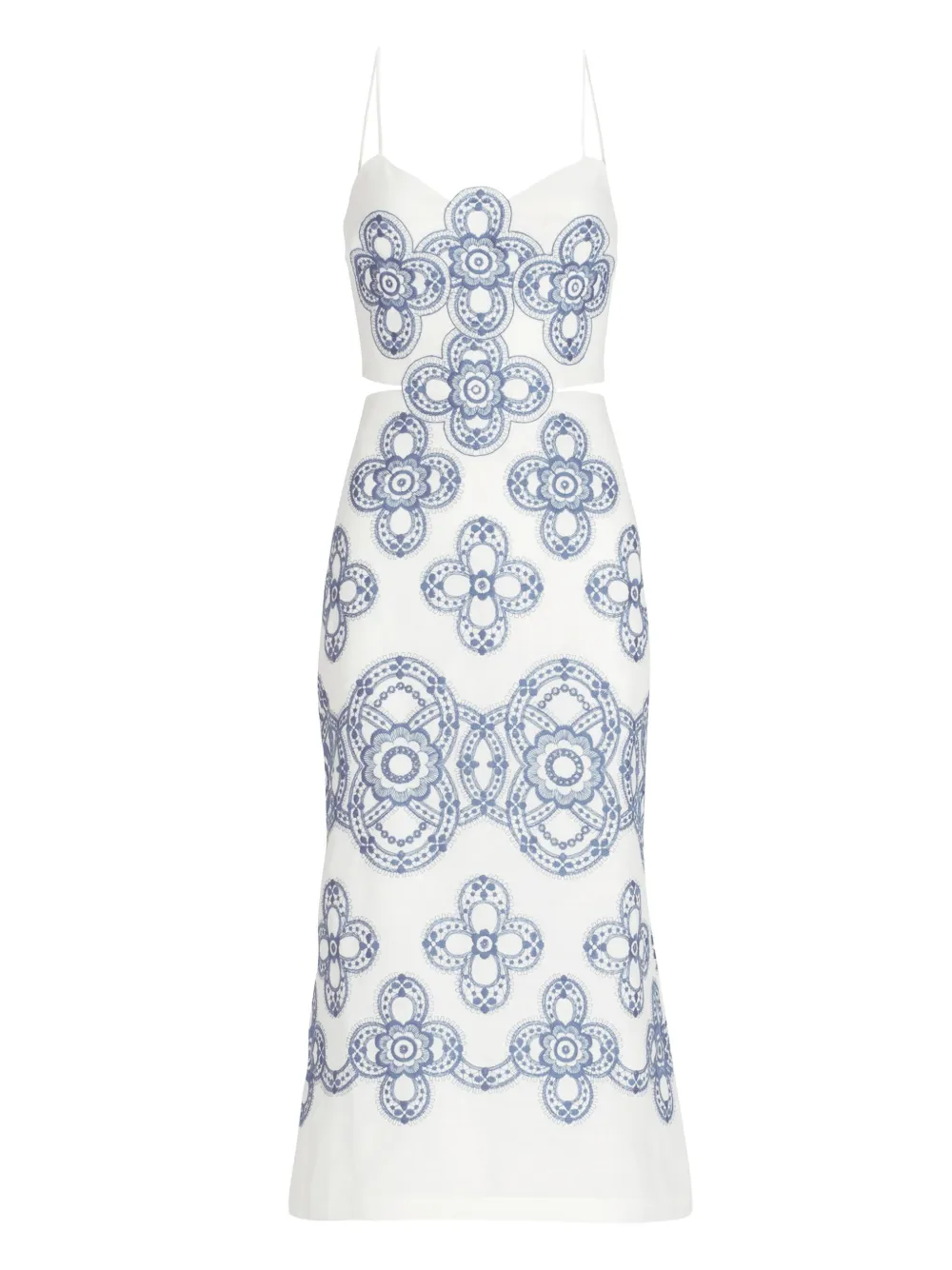 Кружевное платье миди с вышивкой Silvia Tcherassi, белый
Кружевное платье миди с вышивкой Silvia Tcherassi, белый