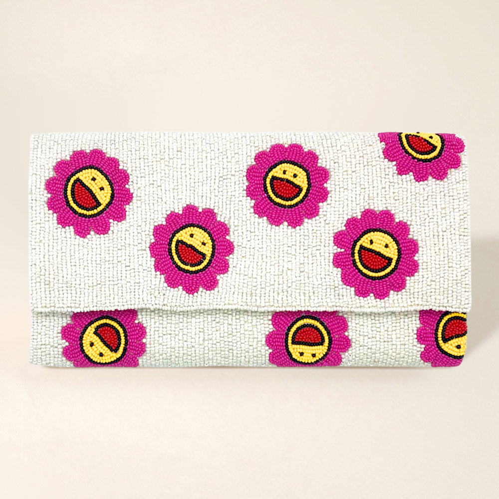 Цветочная бисерная сумка-клатч через плечо FASHNZFAB, фуксия
Цветочная бисерная сумка-клатч через плечо FASHNZFAB, фуксия