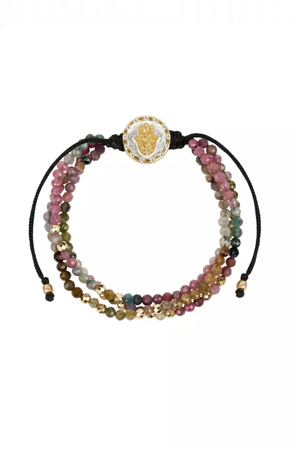 Мирное руководство - браслет с турмалиновым хамсой Karma And Luck, gold/silver/black/turquoise
Мирное руководство - браслет с турмалиновым хамсой Karma And Luck, gold/silver/black/turquoise