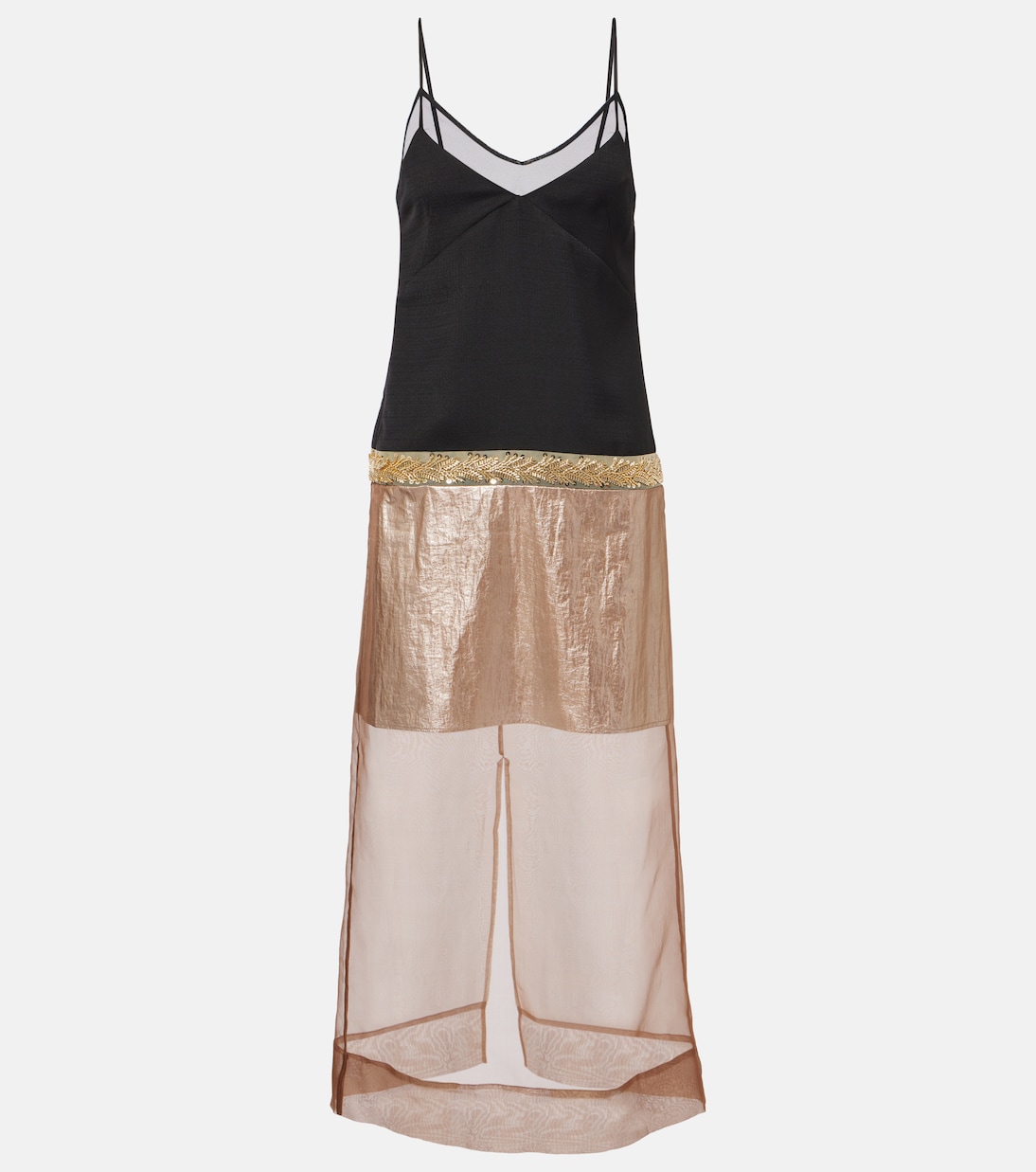 Платье миди с декоративными панелями Xu Zhi, черный
Платье миди с декоративными панелями Xu Zhi, черный