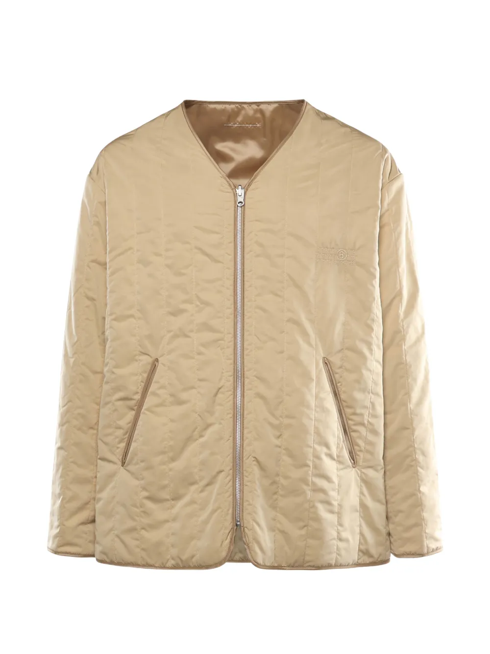 Стеганая куртка на молнии Mm6 Maison Margiela, бежевый
Стеганая куртка на молнии Mm6 Maison Margiela, бежевый