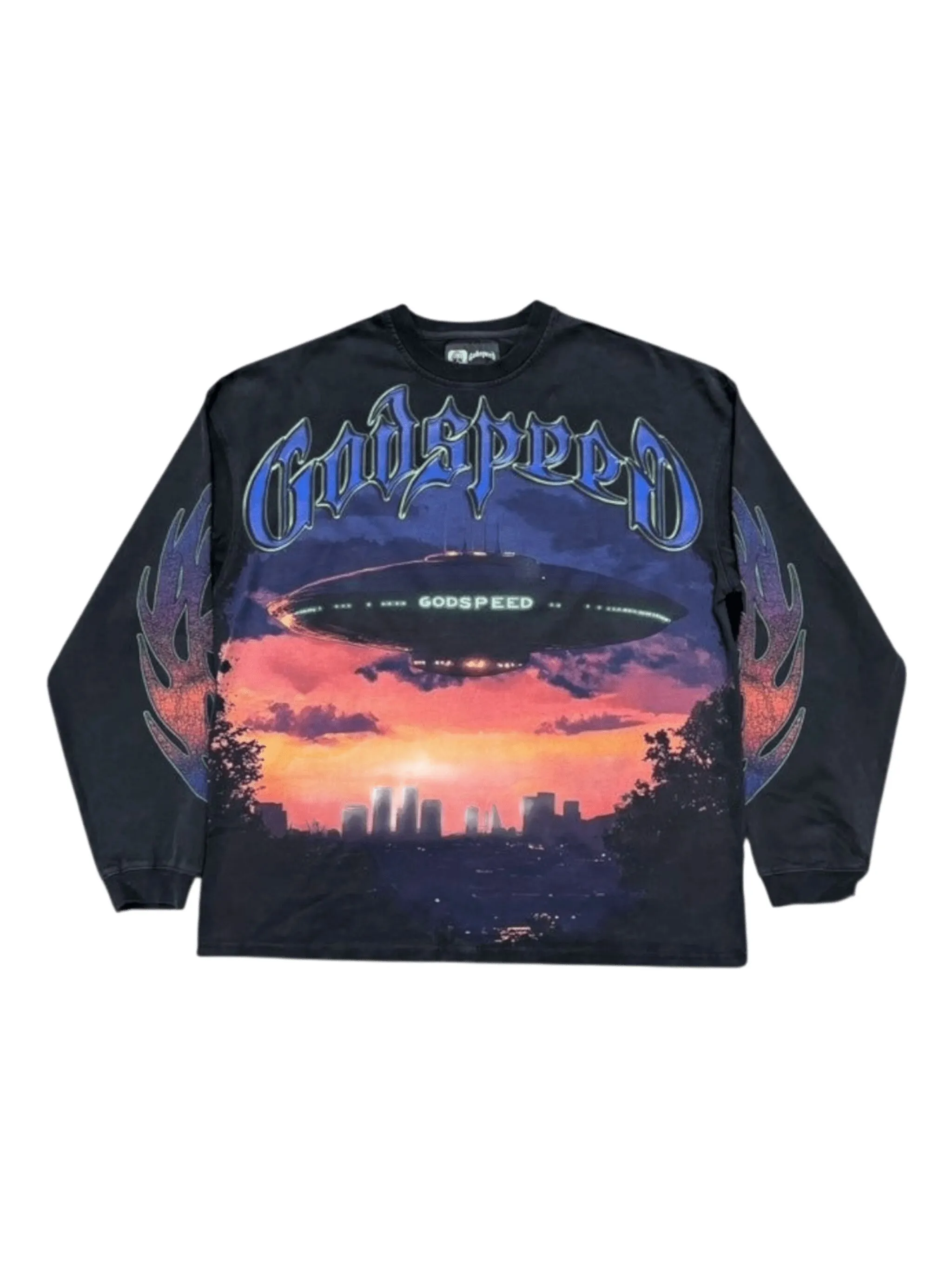 Футболка с длинными рукавами и принтом Godspeed, черный
Футболка с длинными рукавами и принтом Godspeed, черный