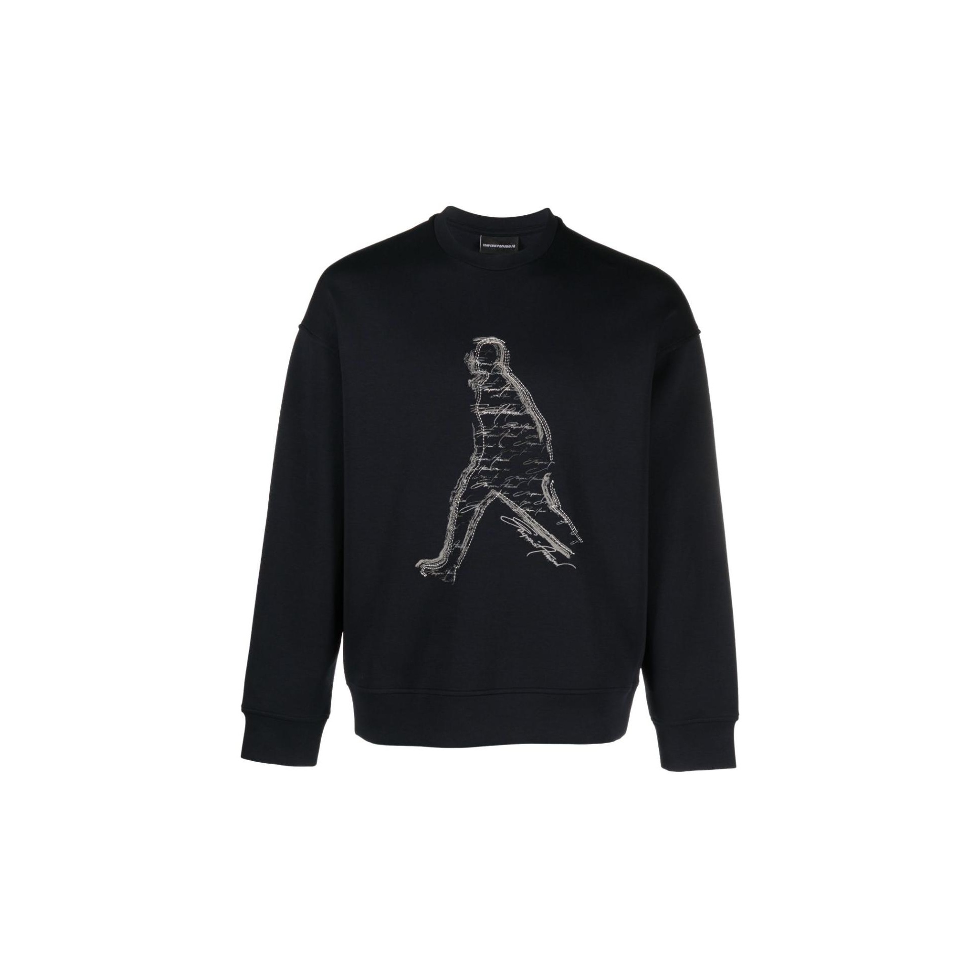 Принтованный свитшот с круглым вырезом EMPORIO ARMANI, синий
Принтованный свитшот с круглым вырезом EMPORIO ARMANI, синий