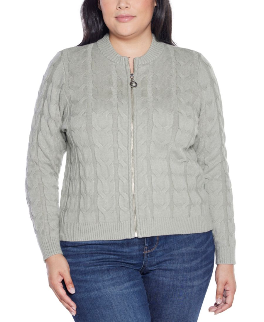 Свитер Black Label с застежкой-молнией больших размеров Belldini, Sage, Silver
Свитер Black Label с застежкой-молнией больших размеров Belldini, Sage, Silver