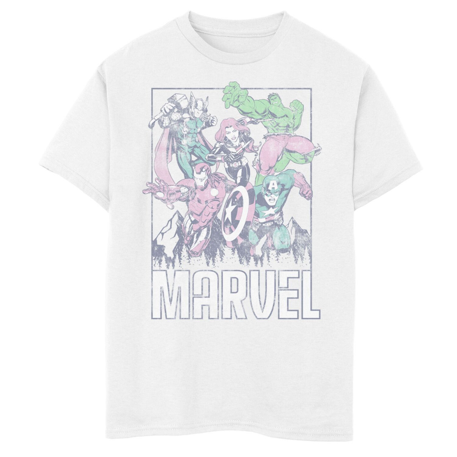 Футболка в ретро-рамке с портретом в рамке для мальчиков 8–20 лет Marvel The Avengers Marvel, белый
Футболка в ретро-рамке с портретом в рамке для мальчиков 8–20 лет Marvel The Avengers Marvel, белый