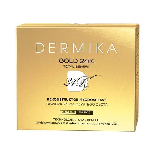 Реконструктор молодости 65+, роскошный дневной/ночной крем, 50 мл Dermika, Gold 24K Total Benefit
Реконструктор молодости 65+, роскошный дневной/ночной крем, 50 мл Dermika, Gold 24K Total Benefit