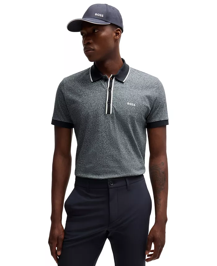 Мужская поло с полосатыми манжетами Hugo Boss, синий
Мужская поло с полосатыми манжетами Hugo Boss, синий