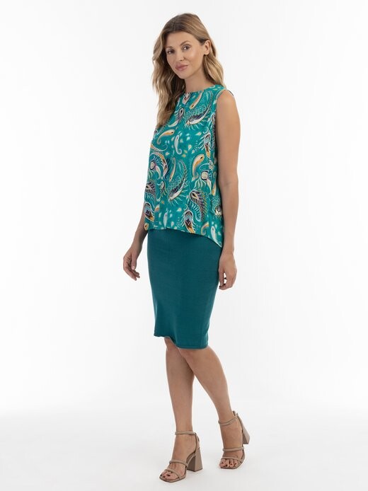 Топ-Блузка без рукавов Usha, бирюзовый
Топ-Блузка без рукавов Usha, бирюзовый