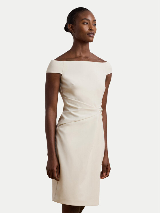 Коктейльное платье облегающего кроя 253936389003 Lauren Ralph Lauren, экрю 
Коктейльное платье облегающего кроя 253936389003 Lauren Ralph Lauren, экрю