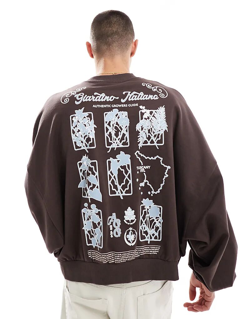 Толстовка оверсайз с цветочным принтом на спине коричневого цвета ASOS DESIGN
Толстовка оверсайз с цветочным принтом на спине коричневого цвета ASOS DESIGN