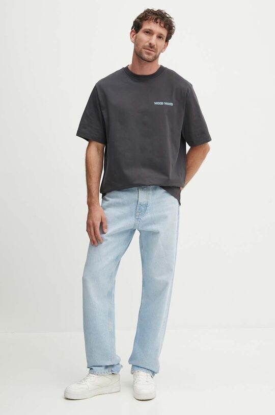 Хлопковая футболка Haider Tribe Wood Wood, серый 
Хлопковая футболка Haider Tribe Wood Wood, серый