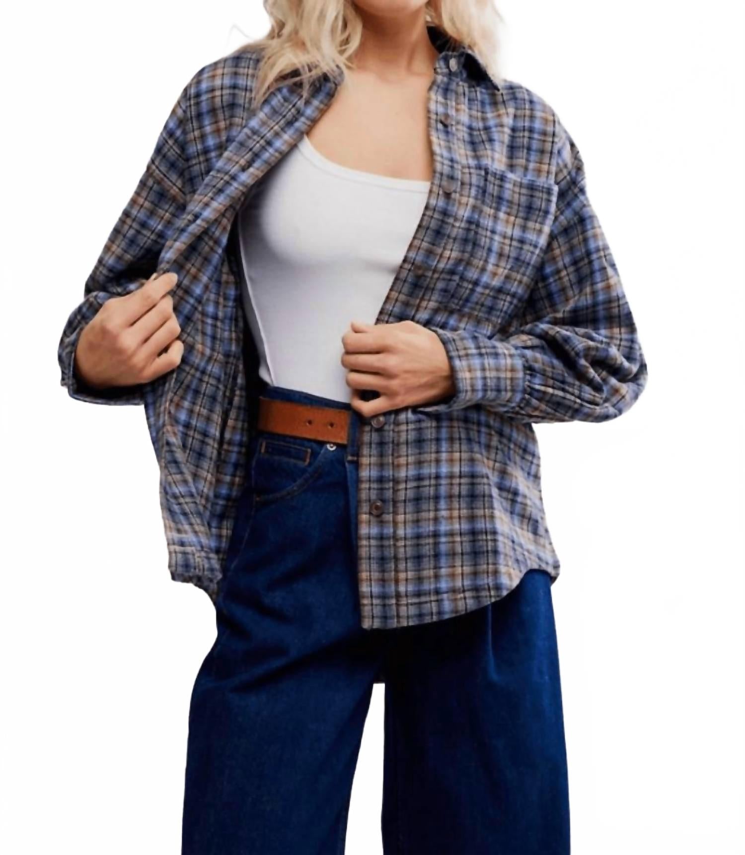 Эшли клетчатая рубашка в синей комбинации Free People
Эшли клетчатая рубашка в синей комбинации Free People