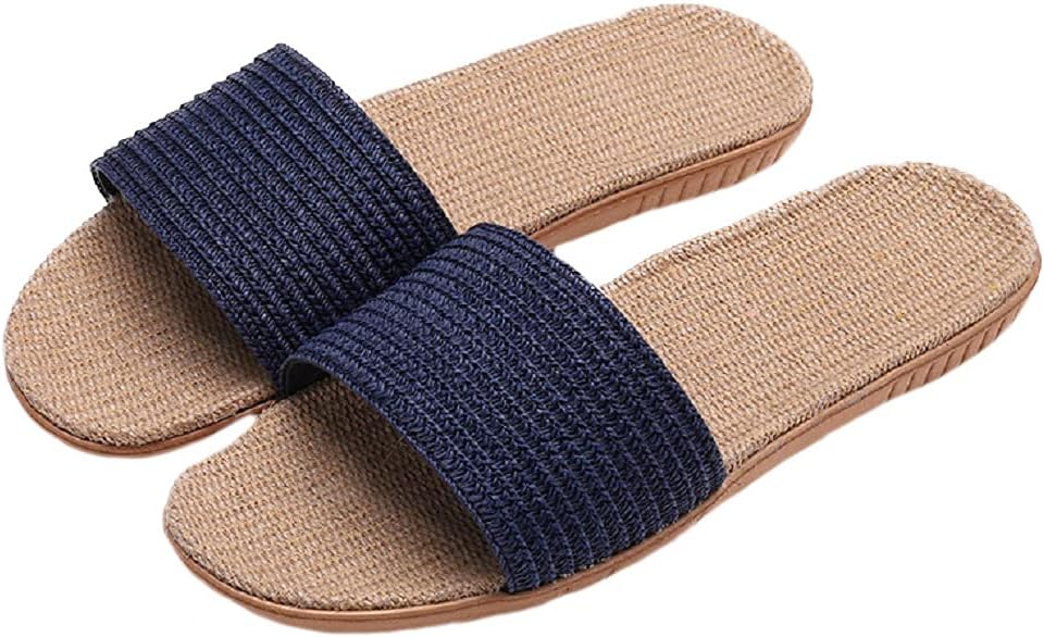 Тапочки HANDKEI из льна унисекс, летние пляжные тапочки из льна с открытым носком, противоскользящие для дома, темно-синий
Тапочки HANDKEI из льна унисекс, летние пляжные тапочки из льна с открытым носком, противоскользящие для дома, темно-синий