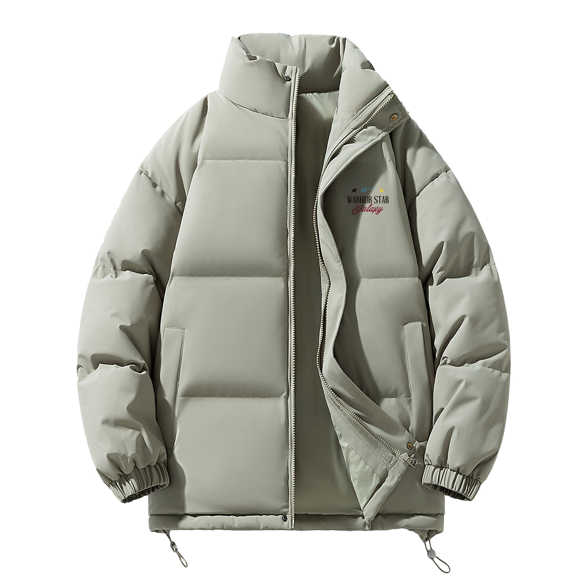 Пуховик женский с воротником стойкой утепленный стеганый WARRIOR, серый зеленый
Пуховик женский с воротником стойкой утепленный стеганый WARRIOR, серый зеленый
