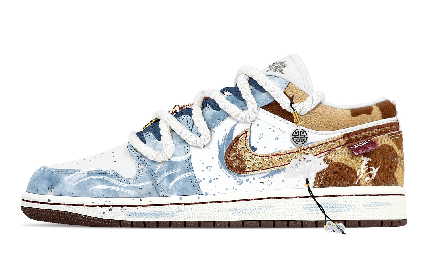 Air 1 End Of Year Horse Returns To Lan Абразивостойкие низкие кроссовки в винтажном стиле для мужчин Jordan, синий коричневый
Air 1 End Of Year Horse Returns To Lan Абразивостойкие низкие кроссовки в винтажном стиле для мужчин Jordan, синий коричневый