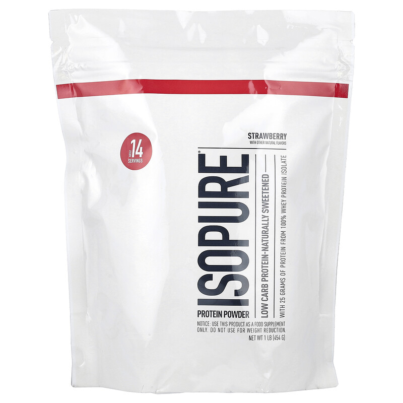 Isopure, протеиновый порошок с низким содержанием углеводов, клубника, 454 г (1 фунт)
Isopure, протеиновый порошок с низким содержанием углеводов, клубника, 454 г (1 фунт)