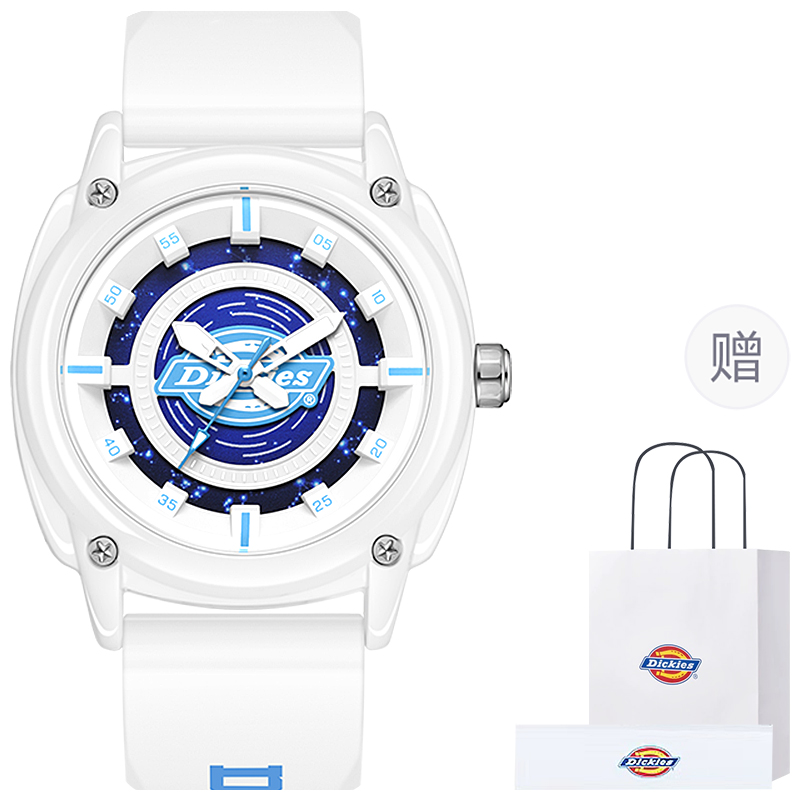 Dickies Наручные часы кварцевый механизм силиконовый ремешок белый циферблат унисекс коробка лимитированная серия
Dickies Наручные часы кварцевый механизм силиконовый ремешок белый циферблат унисекс коробка лимитированная серия