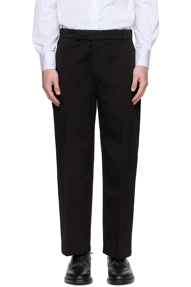 Хлопковые утилитарные брюки из твила Thom Browne, черный
Хлопковые утилитарные брюки из твила Thom Browne, черный