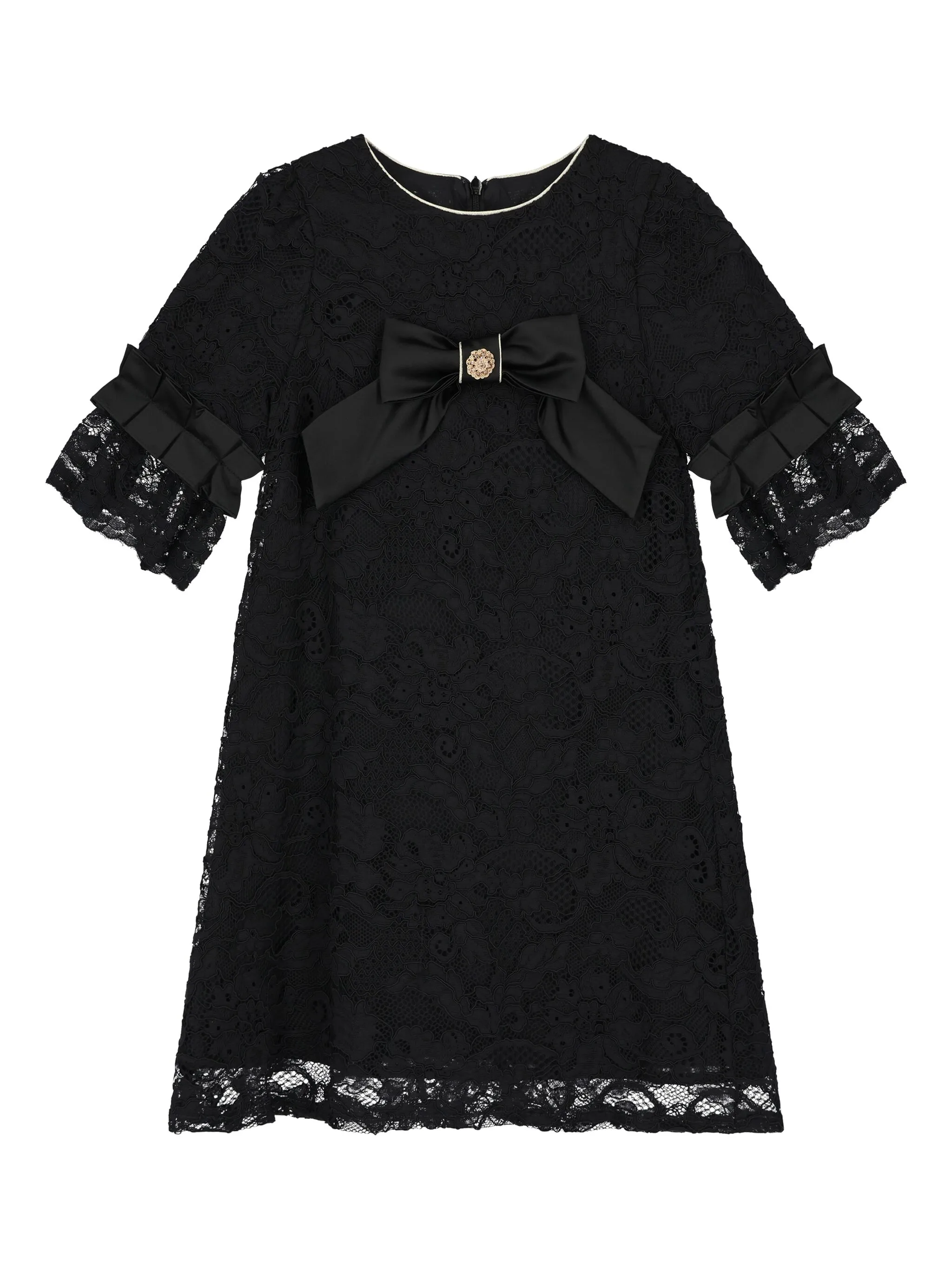 Кружевное платье с бантом Patachou, черный
Кружевное платье с бантом Patachou, черный