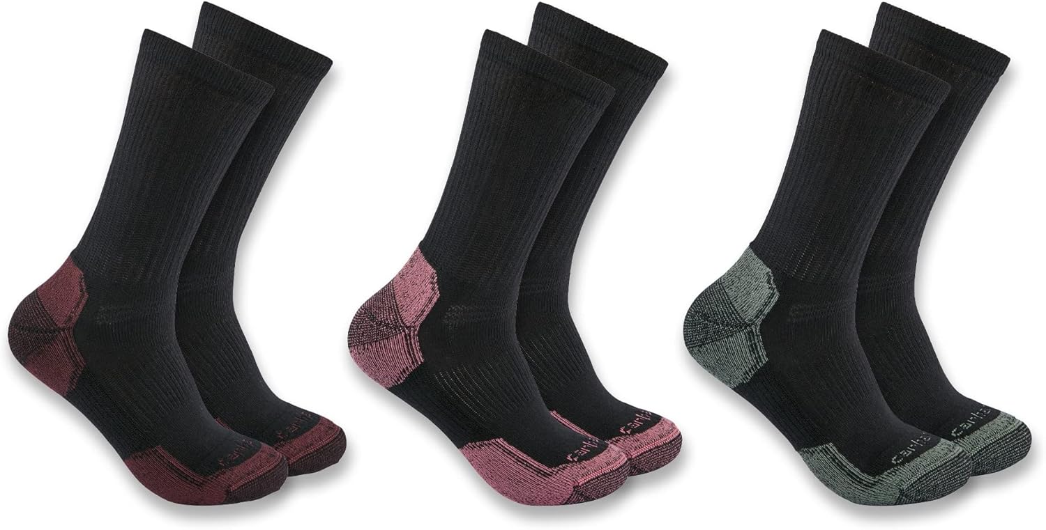 Carhartt женские носки Midweight Cotton Blend Crew, 3 пары, Black Assorted
Carhartt женские носки Midweight Cotton Blend Crew, 3 пары, Black Assorted