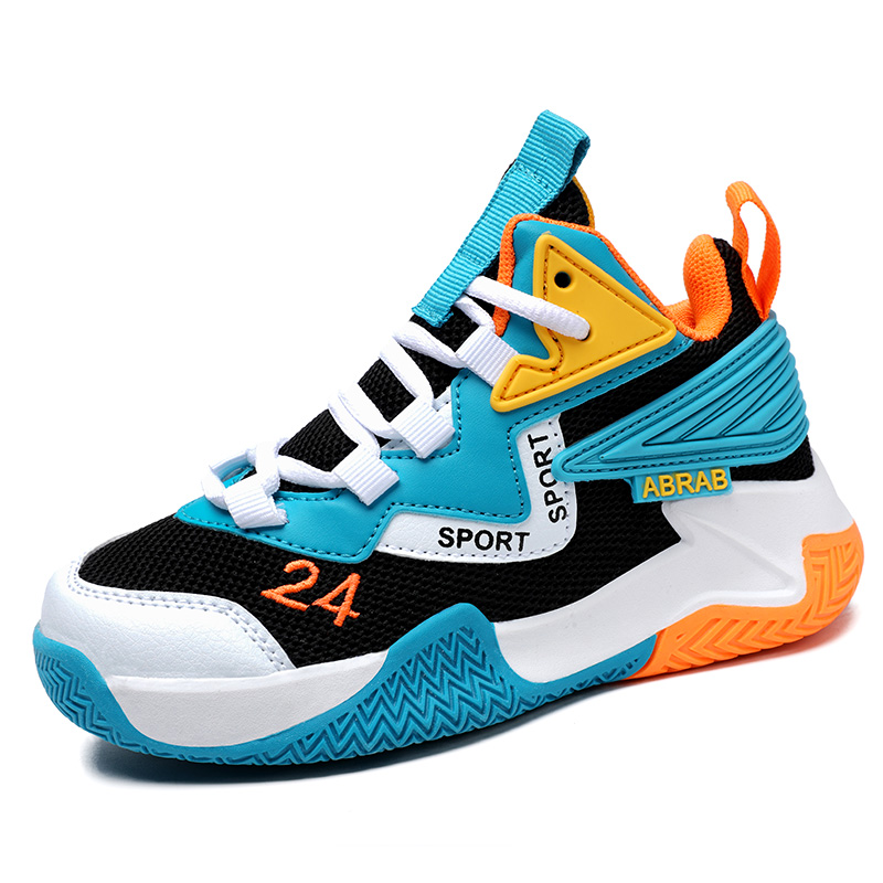 Детские баскетбольные кроссовки с низким верхом, противоскользящие, амортизирующие, износостойкие KUPE, синий/оранжевый 
Детские баскетбольные кроссовки с низким верхом, противоскользящие, амортизирующие, износостойкие KUPE, синий/оранжевый