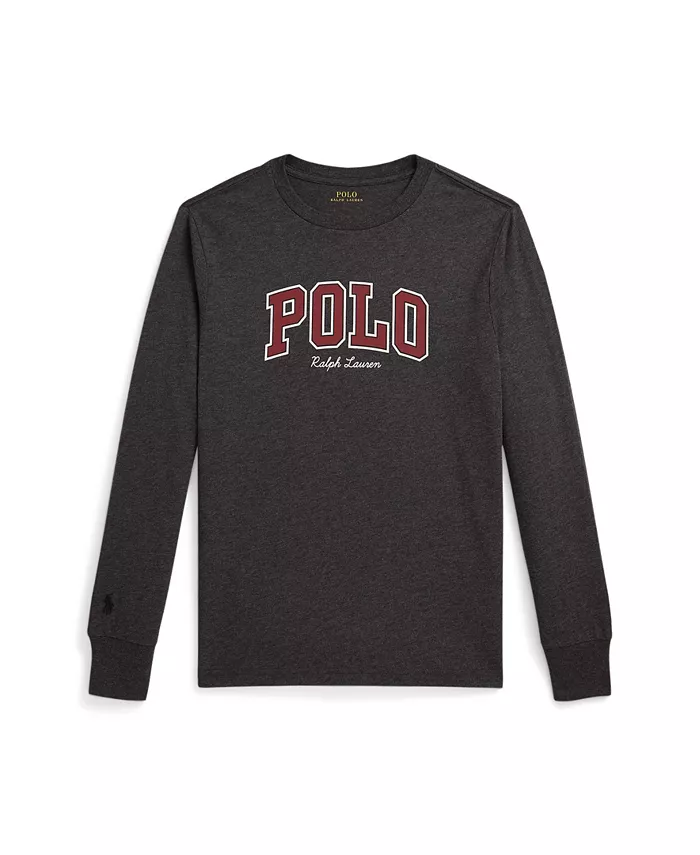 Мальчиковая футболка с логотипом, хлопок, с длинным рукавом, размеры 8-20 Polo Ralph Lauren, серый
Мальчиковая футболка с логотипом, хлопок, с длинным рукавом, размеры 8-20 Polo Ralph Lauren, серый