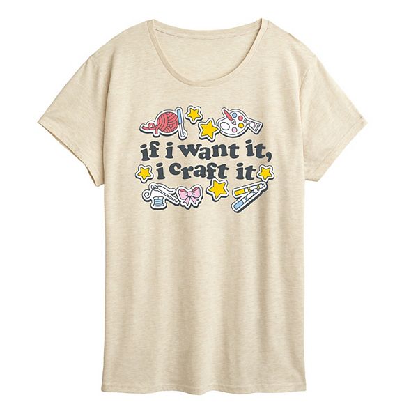 Женская футболка с принтом if i want it, i craft it Licensed Character, Beige
Женская футболка с принтом if i want it, i craft it Licensed Character, Beige