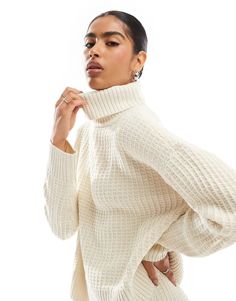 Водолазка Vero Moda с вафельной текстурой, кремового цвета
Водолазка Vero Moda с вафельной текстурой, кремового цвета