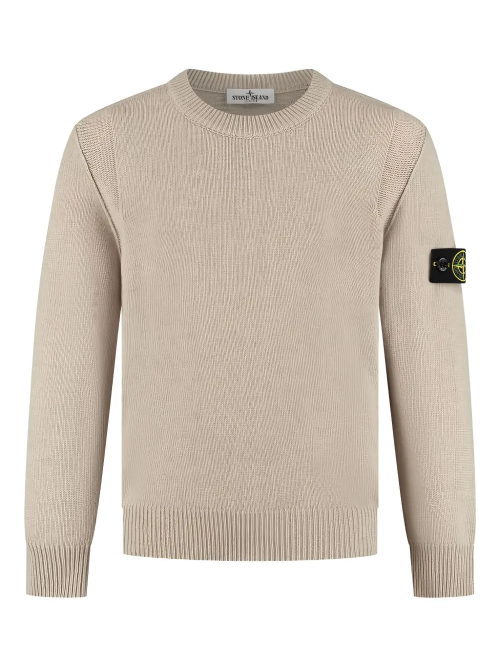 Свитер с круглым вырезом и нашивкой-логотипом Stone Island Junior, нейтральный
Свитер с круглым вырезом и нашивкой-логотипом Stone Island Junior, нейтральный