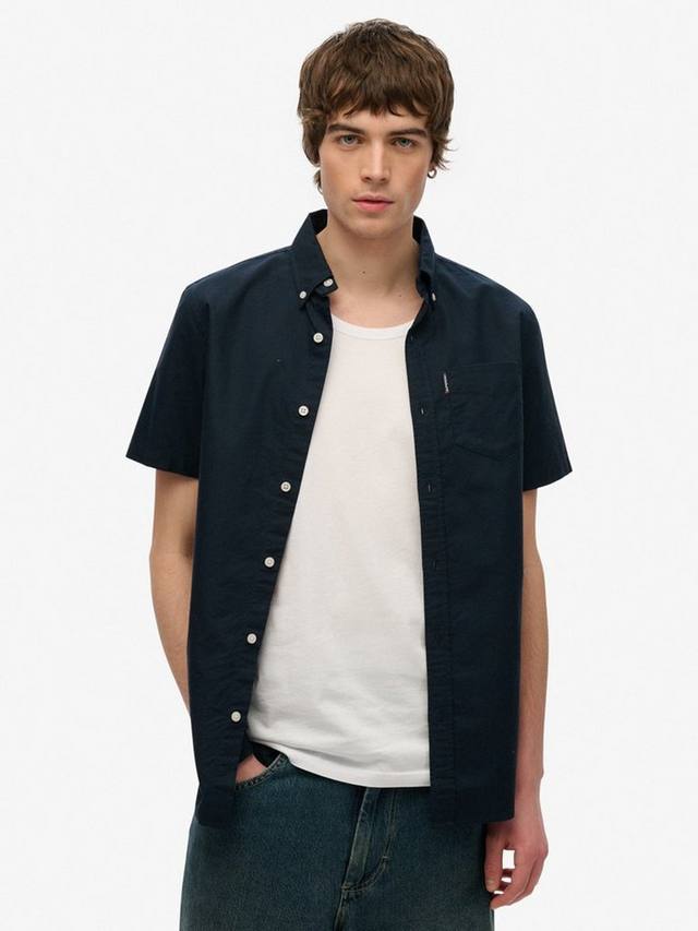 Хлопковая оксфордская рубашка с коротким рукавом Regular Fit Superdry, Eclipse Navy
Хлопковая оксфордская рубашка с коротким рукавом Regular Fit Superdry, Eclipse Navy
