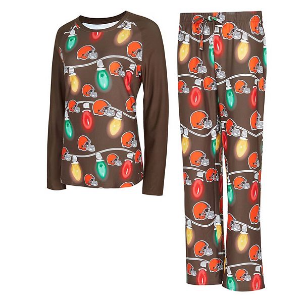 Женский комплект из футболки с длинным рукавом и брюк Cleveland Browns Garland Unbranded
Женский комплект из футболки с длинным рукавом и брюк Cleveland Browns Garland Unbranded