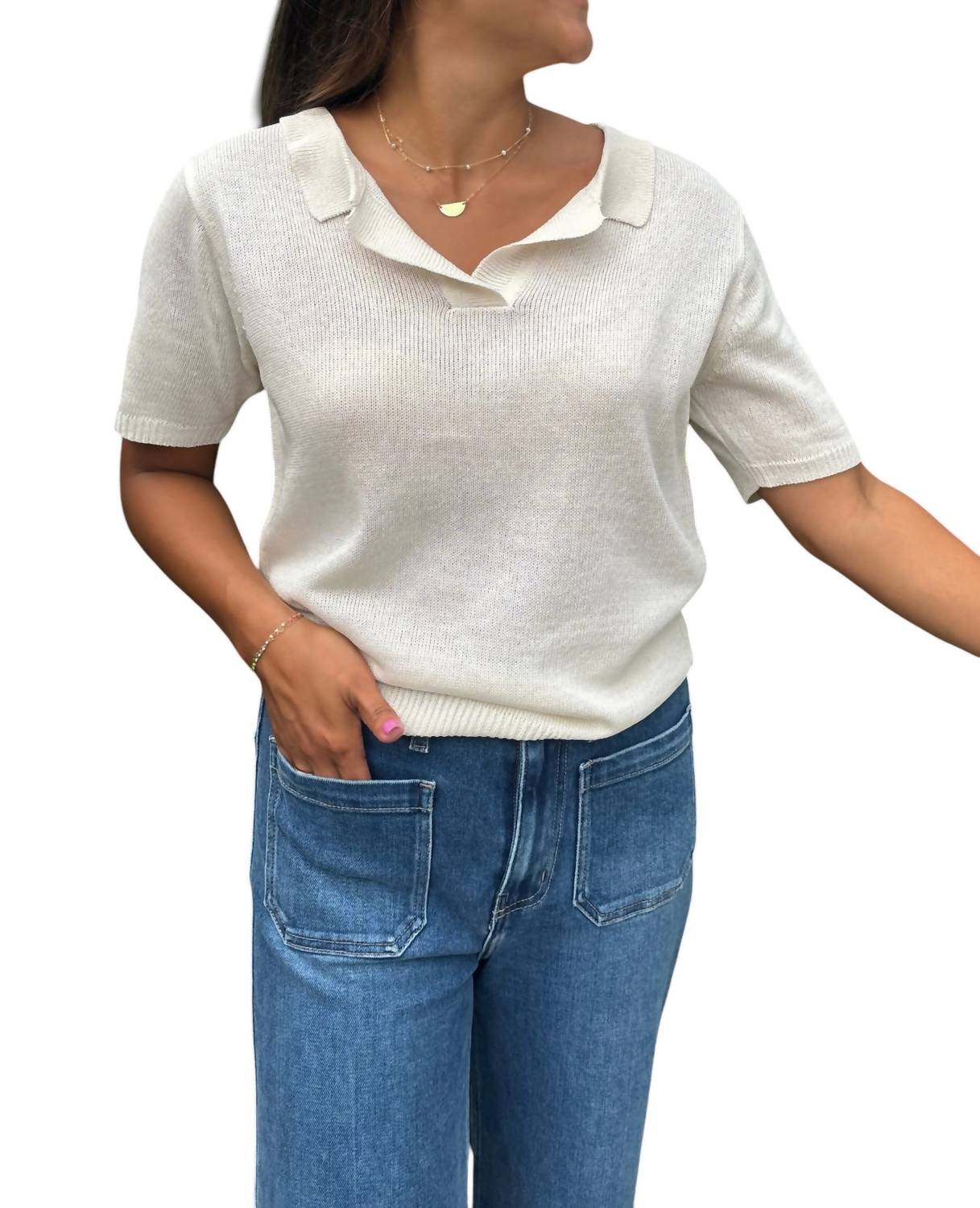 Верх свитера Oxford кремового цвета By Together
Верх свитера Oxford кремового цвета By Together