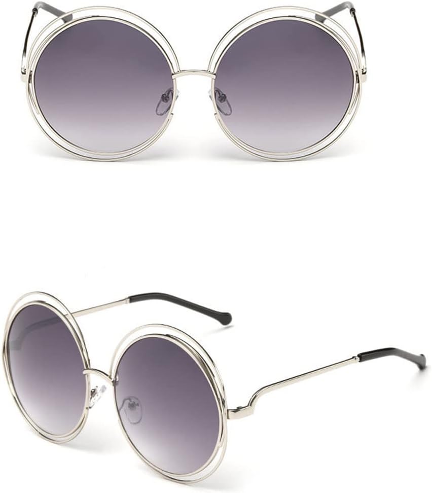 Винтажные круглые солнцезащитные очки большого размера с крупными линзами и зеркальным покрытием, дизайнерские, в металлической оправе, женские солнцезащитные очки LXLHWN, 6-silver-gray
Винтажные круглые солнцезащитные очки большого размера с крупными линзами и зеркальным покрытием, дизайнерские, в металлической оправе, женские солнцезащитные очки LXLHWN, 6-silver-gray