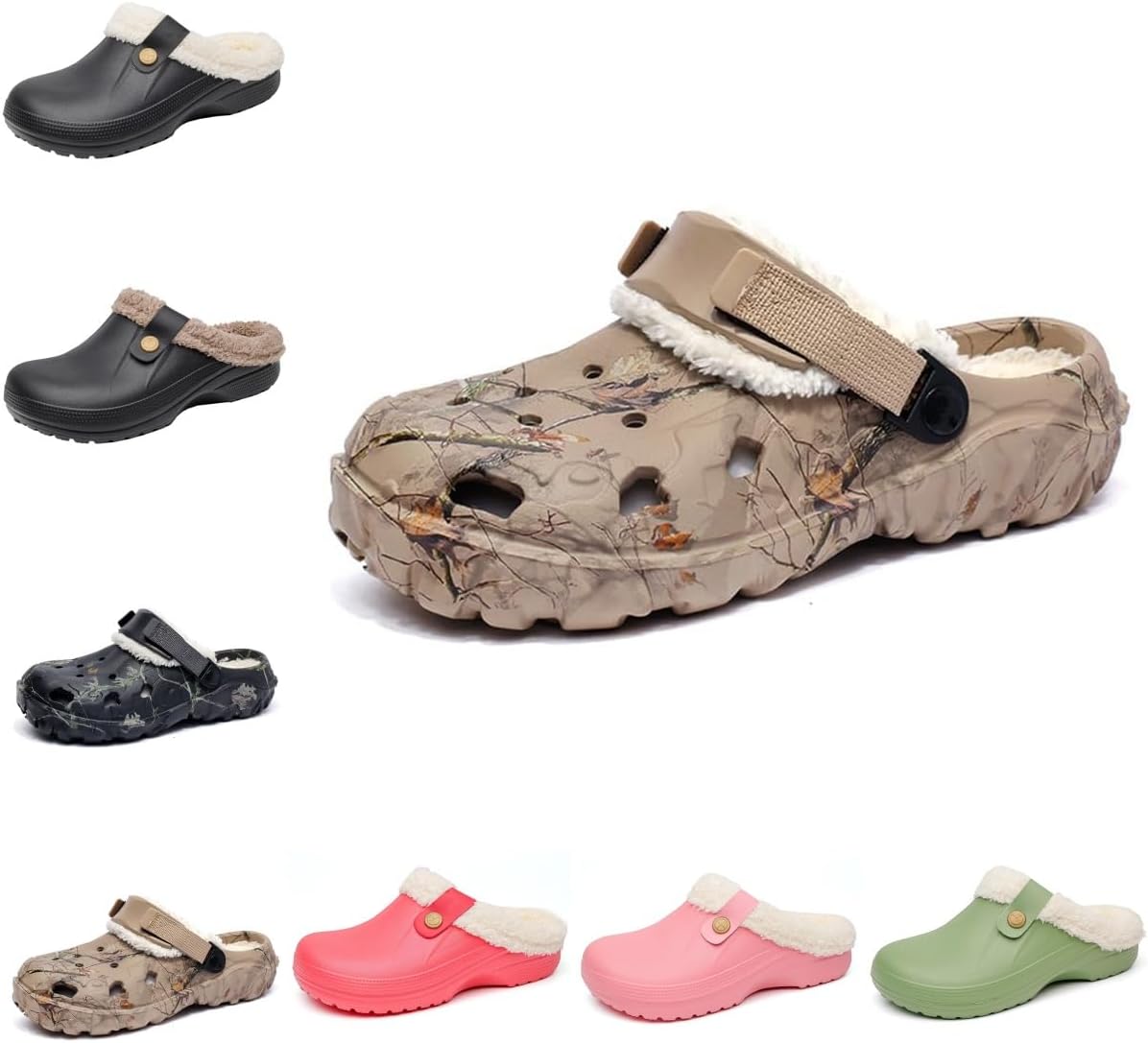 Женские и мужские сабо с меховой подкладкой, зимние пушистые тапочки, теплые, противоскользящие мюли, легкая и удобная обувь для прогулок, сада, дома и улицы Kvotuu, хаки
Женские и мужские сабо с меховой подкладкой, зимние пушистые тапочки, теплые, противоскользящие мюли, легкая и удобная обувь для прогулок, сада, дома и улицы Kvotuu, хаки