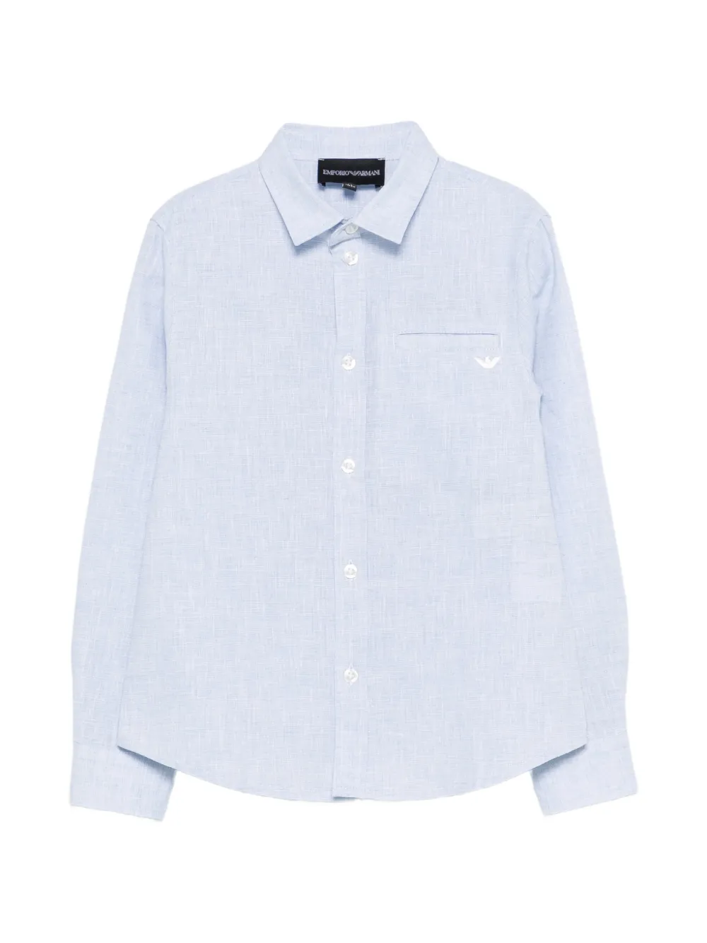 Рубашка с длинными рукавами и вышитым логотипом Emporio Armani Kids, синий
Рубашка с длинными рукавами и вышитым логотипом Emporio Armani Kids, синий