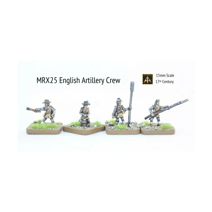 Английский артиллерийский расчет, Altuos Historical Miniatures - The 17th Century (15mm) 
Английский артиллерийский расчет, Altuos Historical Miniatures - The 17th Century (15mm)
