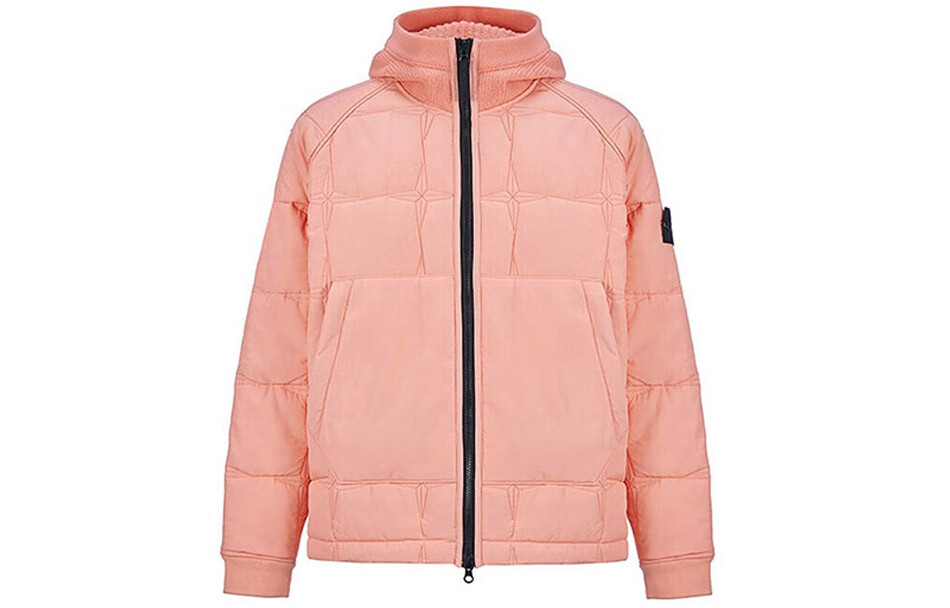 Стеганая куртка мужская темно-розовый нубук Stone Island, темно-розовый 
Стеганая куртка мужская темно-розовый нубук Stone Island, темно-розовый