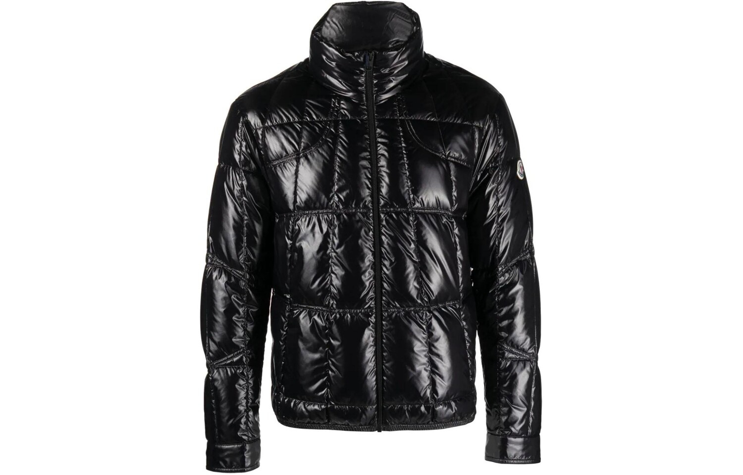 Блестящая стеганая куртка Tevel Moncler, черный 
Блестящая стеганая куртка Tevel Moncler, черный