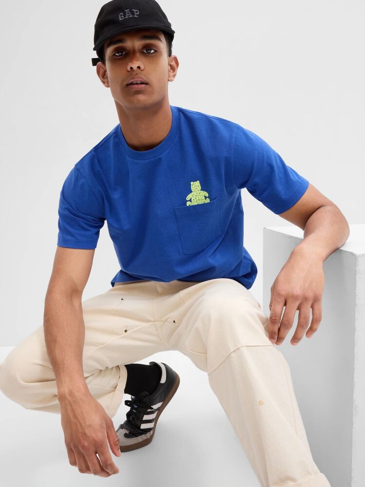 Футболка с мишкой Gap, синий
Футболка с мишкой Gap, синий