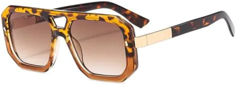 Солнцезащитные очки с двойной перемычкой для женщин, ретро квадратные, прозрачные, градиентные, UV400, солнцезащитные очки для мужчин с заклепками MTZJH, Leopard Tea
Солнцезащитные очки с двойной перемычкой для женщин, ретро квадратные, прозрачные, градиентные, UV400, солнцезащитные очки для мужчин с заклепками MTZJH, Leopard Tea