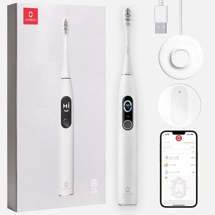 X Pro Elite Premium Set Smart Mute Sonic Электрическая зубная щетка с 6 насадками и дорожным футляром 4 режима отбеливания - серый, Oclean
X Pro Elite Premium Set Smart Mute Sonic Электрическая зубная щетка с 6 насадками и дорожным футляром 4 режима отбеливания - серый, Oclean