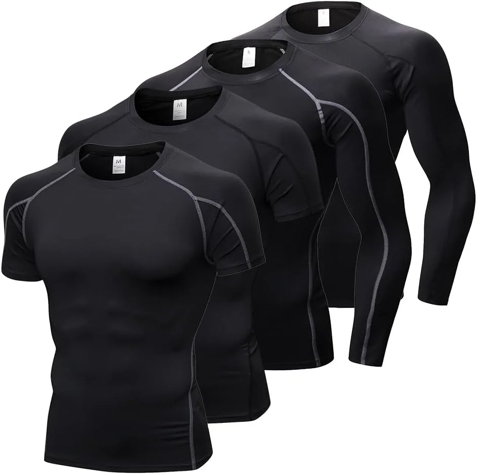 4 мужские компрессионные футболки с длинным/коротким рукавом для тренировок POIHIDE
4 мужские компрессионные футболки с длинным/коротким рукавом для тренировок POIHIDE