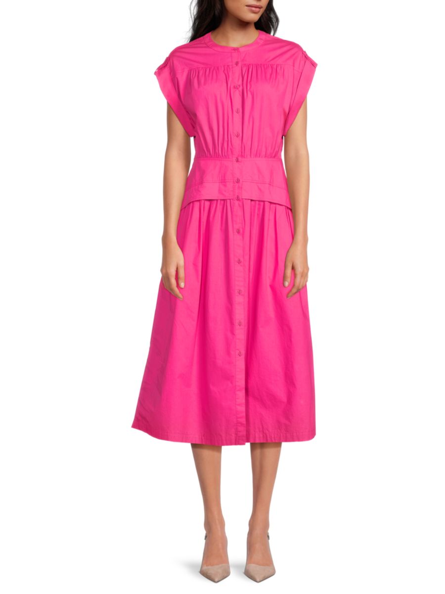 Платье миди из хлопкового поплина с манжетами Area Stars, фуксия
Платье миди из хлопкового поплина с манжетами Area Stars, фуксия