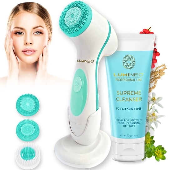 Бирюзовая щетка для лица Lumineo + очищающий гель для всех типов кожи Lumineo
Бирюзовая щетка для лица Lumineo + очищающий гель для всех типов кожи Lumineo