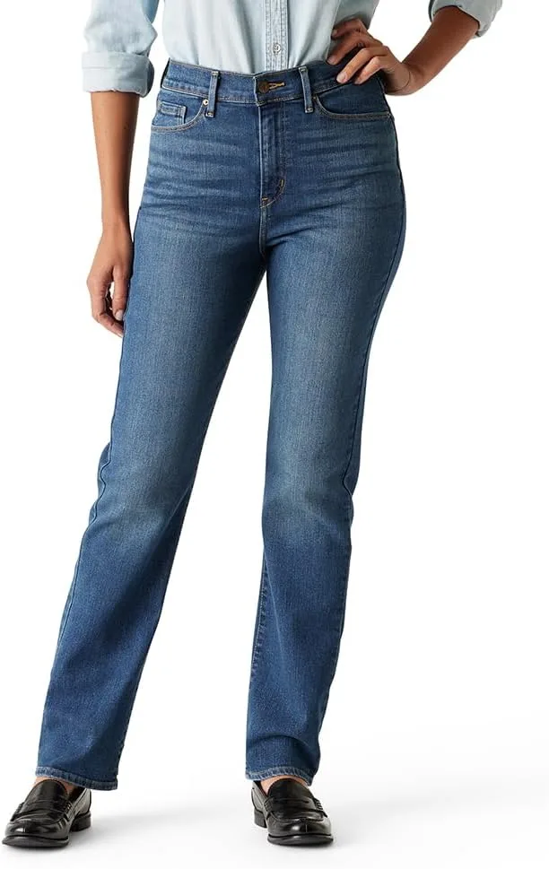 Levi Strauss Signature Women's High-Rise Straight Jeans Stretch Denim, Hurricane, 10 Long
Levi Strauss Signature Women's High-Rise Straight Jeans Stretch Denim, Hurricane, 10 Long