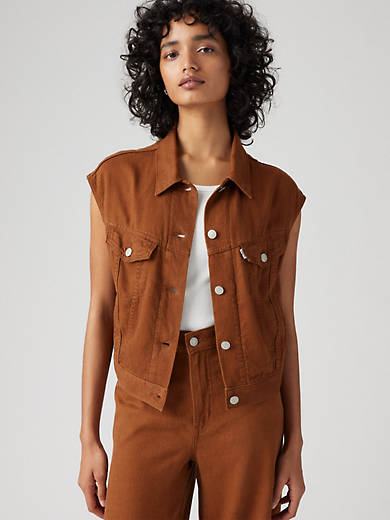 Усеченный легкий жилет из льняной смеси в стиле 90-х годов Levi's, цвет Sorrel Horse - Brown
Усеченный легкий жилет из льняной смеси в стиле 90-х годов Levi's, цвет Sorrel Horse - Brown