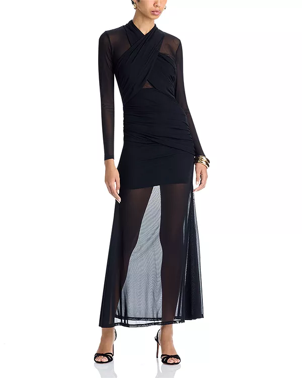 Платье-Макси из сетчатой ткани Marice Bardot, черный
Платье-Макси из сетчатой ткани Marice Bardot, черный