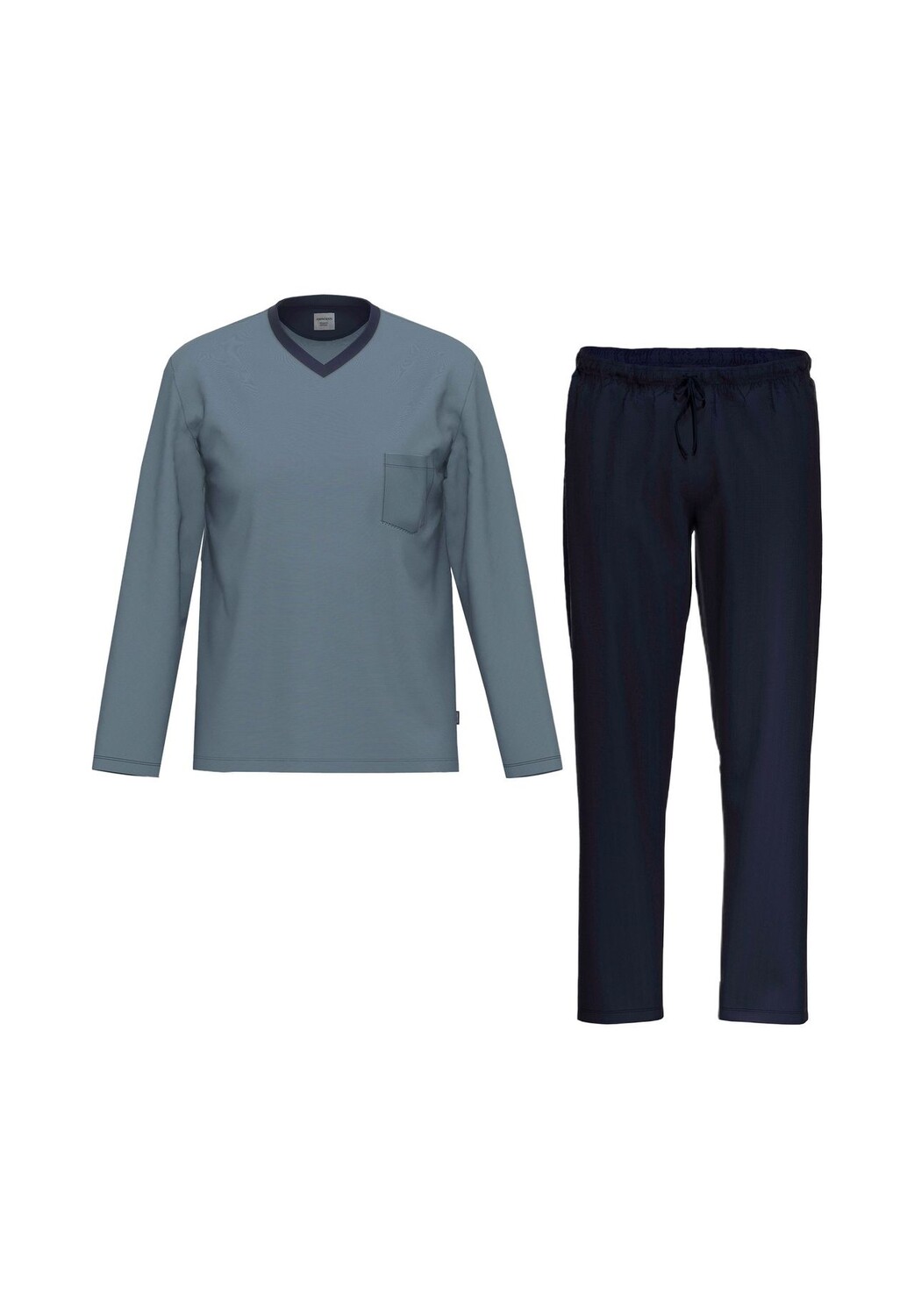 Пижамы из органического хлопка AMMANN, цвет Blau Geringelt 
Пижамы из органического хлопка AMMANN, цвет Blau Geringelt