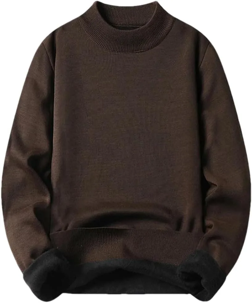 Мужской однотонный теплый полуводолазный вязаный свитер
Мужской однотонный теплый полуводолазный вязаный свитер