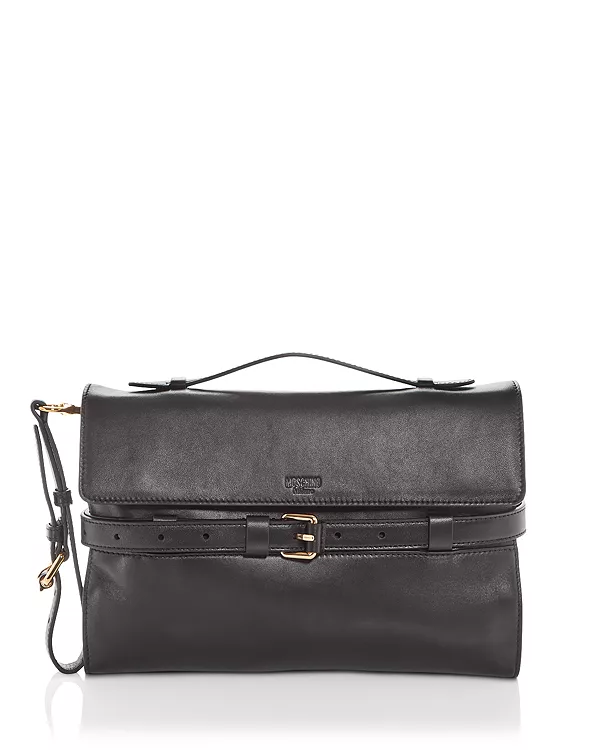 Кожаный клатч Tie me Moschino, черный
Кожаный клатч Tie me Moschino, черный